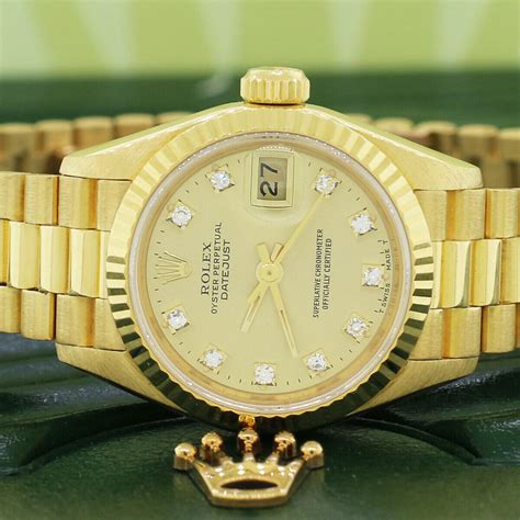 rolex datejust president factory diamond dial